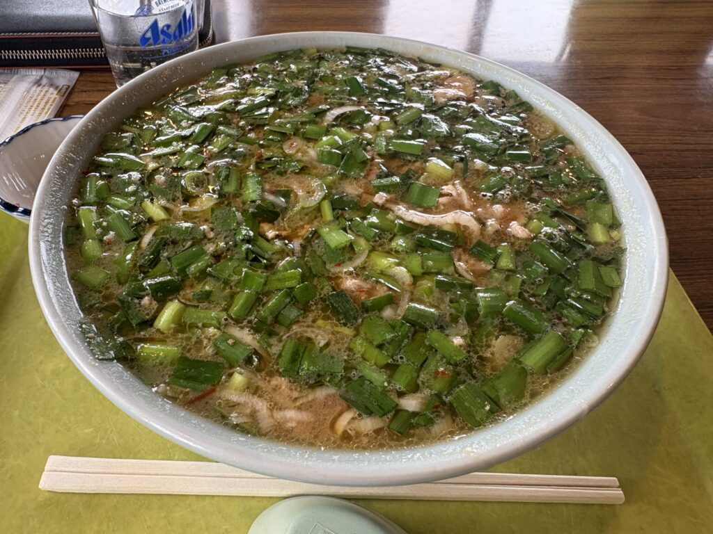 希望館の名物、肉味噌ラーメン