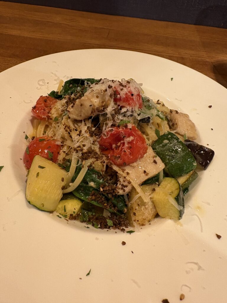 季節野菜のオルトラーナ風パスタ