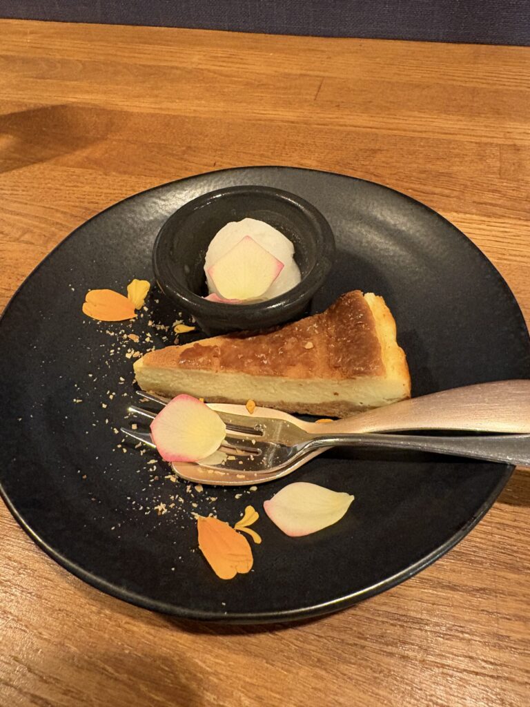 はちみつジェラートとバスクチーズケーキ